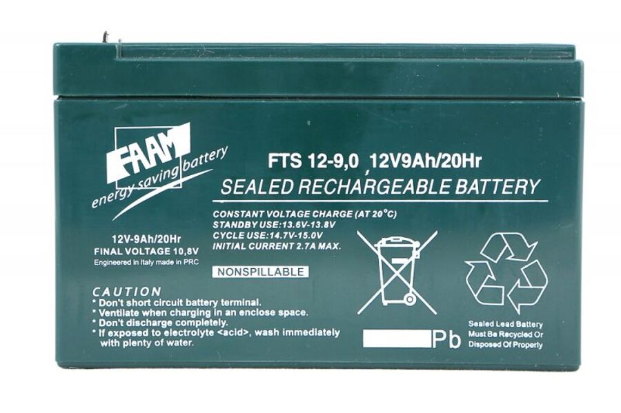 UPS akumulators 12V 9Ah FAMM FTS12-9,0